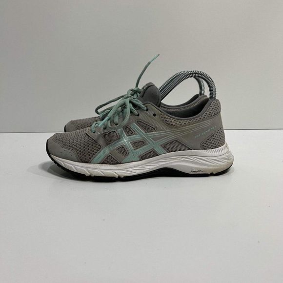 Asics Womens Gel Contend 5 1012A234 Gray Lace Up Low Top Running Shoes Size 6 - Picture 4 of 8